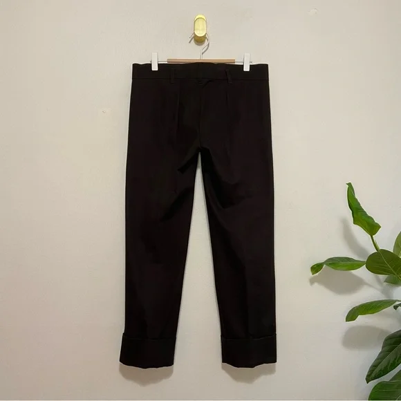 S’MaxMara Dark Brown Cuffed Straight Leg Trouser Pants - Picture 5 of 7